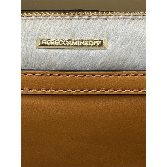 Rebecca Minkoff Haircalf/Sand Mini Mac Purse W/Leather & Gold Chain Strap - Picture 5 of 16